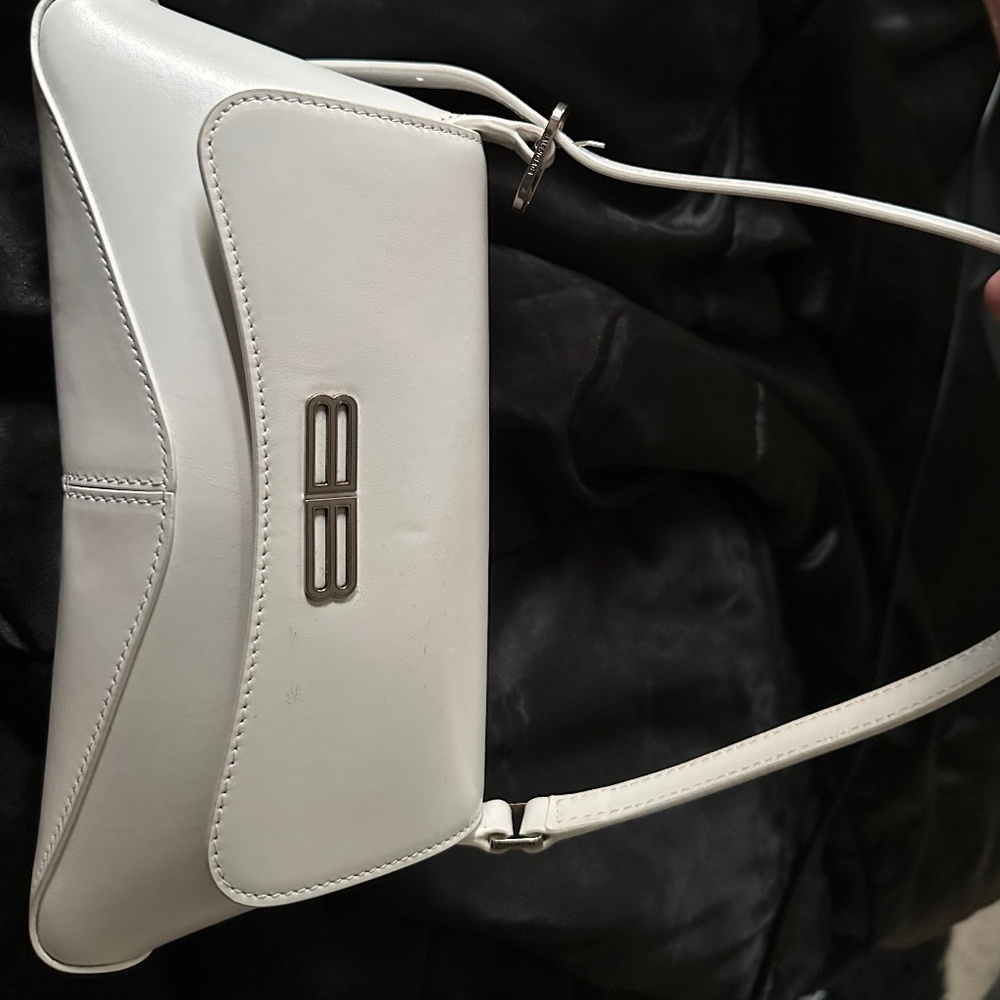 White Balenciaga XX Flap bag